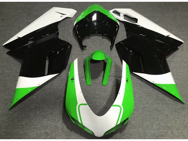 Verde Lucido Bianco & Nero 07-14 Ducati 848 1098 1198 Carena