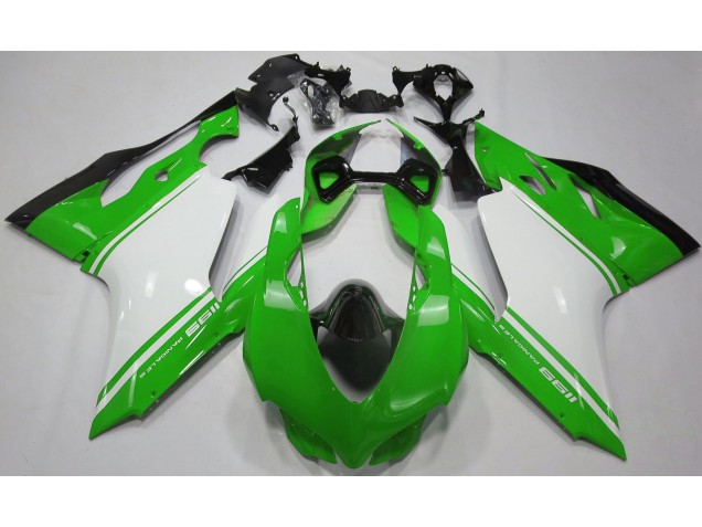 Verde Lucido Bianco & Nero 11-14 Ducati 1199 Carena