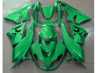 Verde Lucido & Loghi Personalizzati 09-12 Kawasaki ZX6R Carena