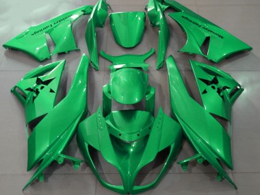 Verde Lucido & Loghi Personalizzati 09-12 Kawasaki ZX6R Carena