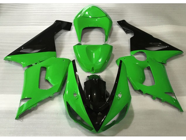 Verde Lucido & Nero 05-06 Kawasaki ZX6R Carena