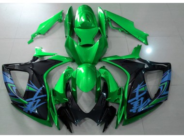 Verde Lucido & Nero 06-07 Suzuki GSXR 600-750 Carena