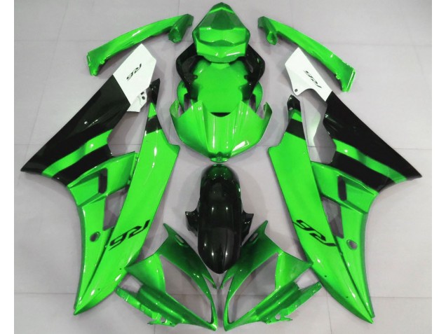 Verde Lucido & Nero 06-07 Yamaha R6 Carena