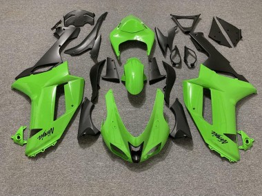 Verde Lucido & Nero Opaco 07-08 Kawasaki ZX6R Carena