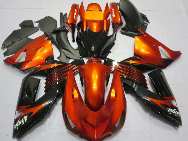 Verde Nero 06-11 Kawasaki ZX14R Carena