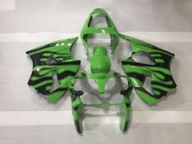 Verde & Nero Fiamma 00-02 Kawasaki ZX6R Carena