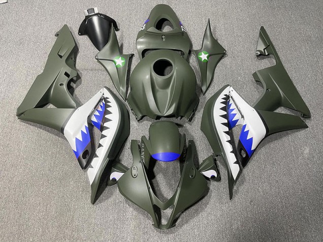 Verde Opaco & Blu Squalo 07-08 Honda CBR600RR Carena