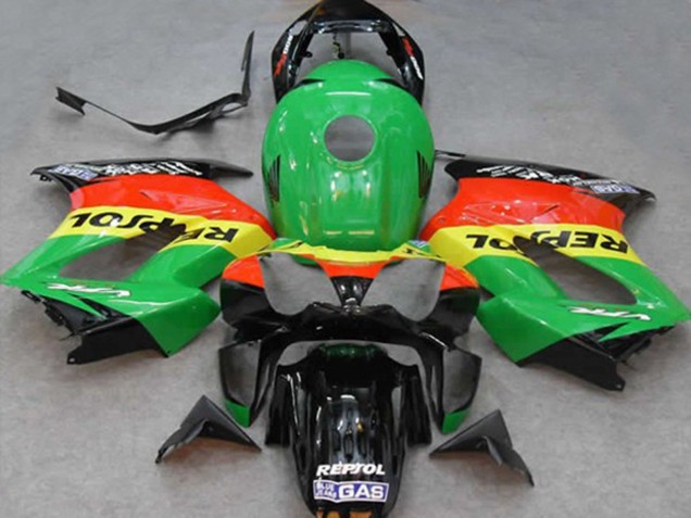 Verde Repsol 02-12 Honda VFR800 Carena