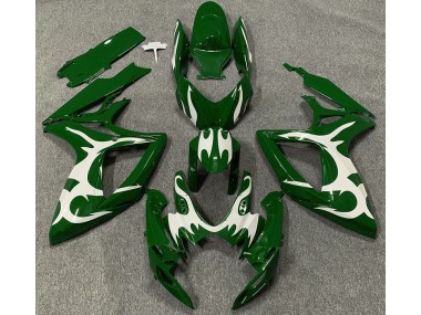 Verde Scuro & Bianco 06-07 Suzuki GSXR 600-750 Carena