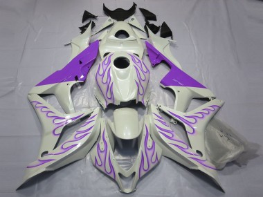 Viola Fiamma Su Bianco 07-08 Honda CBR600RR Carena