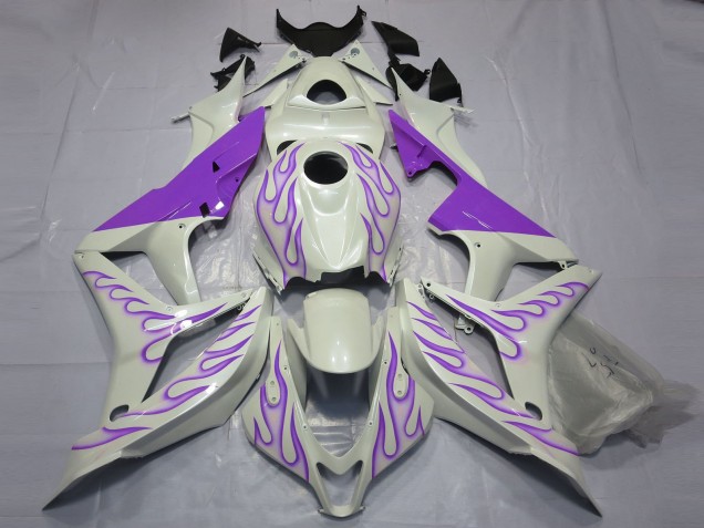 Viola Fiamma Su Bianco 07-08 Honda CBR600RR Carena