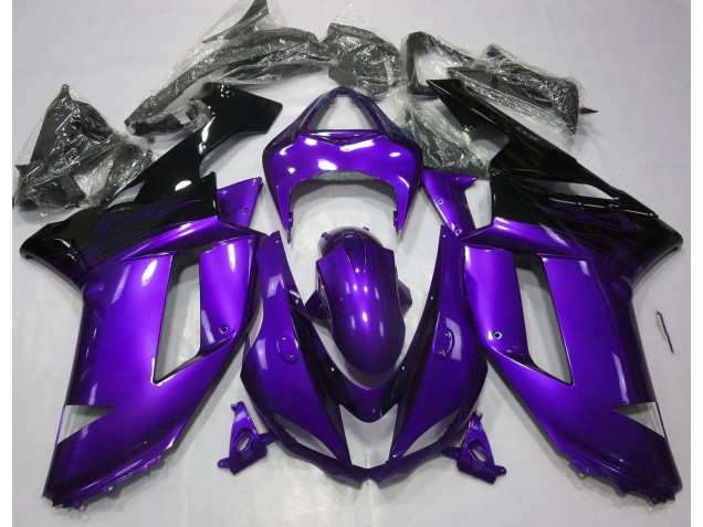 Viola Lucido & Nero 07-08 Kawasaki ZX6R Carena