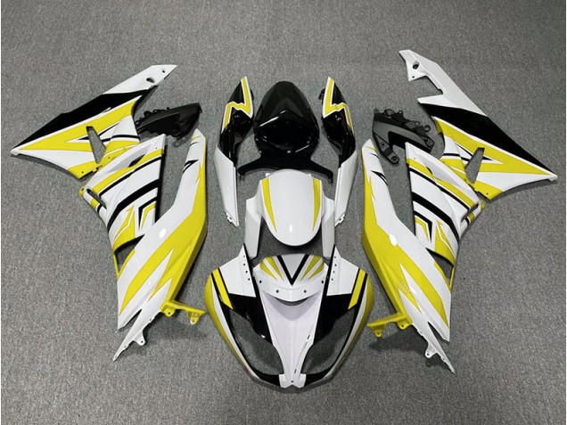 Zag Giallo Bianco & Nero 09-12 Kawasaki ZX6R Carena